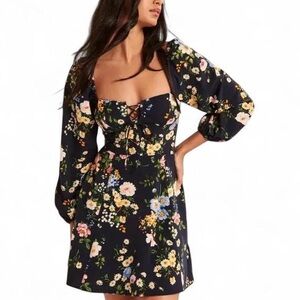 Abercrombie & Fitch Floral Mini Dress - Navy Multi